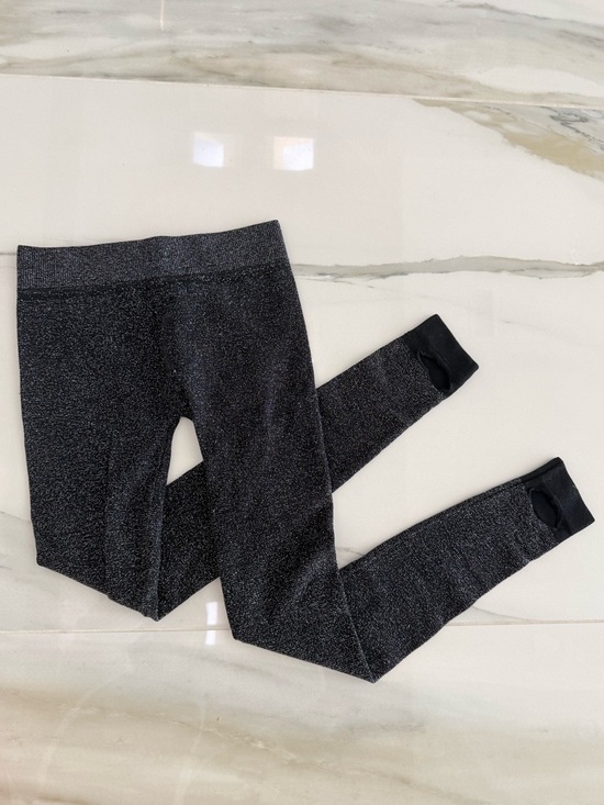 Phat Buddha Pants - Black Sparkle Stirrup Leggings